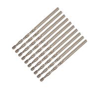 Foret Mèche SOURCING MAP 10Pcs 2mm Foret Hélicoïdal Mèche à Tige Réduite en Acier Haute Vitesse HSS 4341 avec 2mm Tige