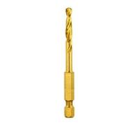 Foret métal titanium HSS-Tin - DeWALT - 3x64x26mm - Angle étudié et renforcé