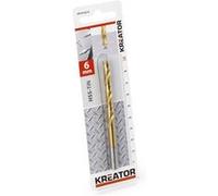 Foret métal titanium jaune Kreator Diamètre 6 mm G