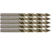 Foret métaux TSP taillé meulé HSS - Affûtage étagé - boîte de 5 unités - TIVOLY - 1145706