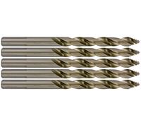 Foret métaux TSP taillé meulé HSS - Affûtage étagé - boîte de 5 unités - TIVOLY - 1145706