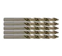 Foret métaux TSP taillé meulé HSS - Affûtage étagé - boîte de 5 unités - TIVOLY - 1145706