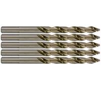 Foret métaux TSP taillé meulé HSS - Affûtage étagé - boîte de 5 unités - TIVOLY - 1145706