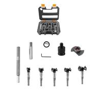 Foret multi-taille pour le travail du bois - Pour bois dur lisse et ennuyeux - Avec coffret de rangement - Accessoires d'adaptateur - Ensemble d'embouts professionnels