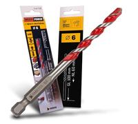 Foret multi-usages HM Ø 6,0 mm - Bois, tôle, plaques de plâtre, profilé métallique, carrelage, maçonnerie, etc. - Outils AMBOSS Multi Force Foret multifonction 6 pans pour perceuse/visseuse sans fil