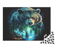 Forêt Mystique Ours 1000 Pièce Carton Épais Jeu De Puzzle Senior Jigsaw Enthusiastes Soulagement du Stress 38x26cm/1000pcs