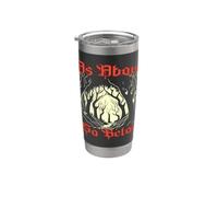 Forêt Mystique Wicca Sorcières Culture Gothique Paganisme Gobelet isotherme en acier inoxydable double paroi