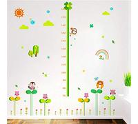 Forêt Nature Animaux Hauteur Mesure Stickers Muraux Pour Les Chambres D'Enfants Enfants Hauteur Croissance Graphique Stickers Muraux Affiche Mural