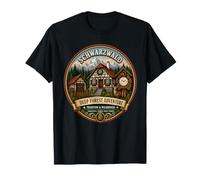 Forêt Noire avec Montagnes, forêt, Paysage, cerf et Coucou T-Shirt