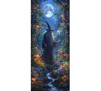 Forêt Peinture Numero Adulte, Grand XXL Kit Activite Manuelle Adulte Le Sorcier, Avec Pinceau and Peinture Acrylique, Activité Détente et loisir Créative, Décoration (90x270cm Pas de cadre) P0M-297