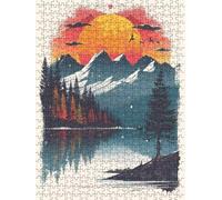 ForêT Pittoresque Puzzle 1000 Pieces, Puzzle Adulte 1000, Impossible Classique Jigsaw, Familial Puzzles Jeu de, Jigsaws en Bois, pour Jeu Éducatif Défi, Décoration Murale Cadeau FNKL5-337