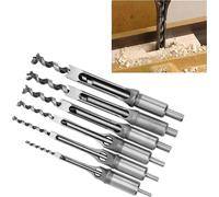 Foret pour scie à trou carré, acier à grande vitesse, outil polyvalent, 6pcs