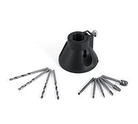 Foret Punch Locator Kit Sculpture Rotary Hardware Jig Tool Sets 4 Pcs Foret + 6pcs HSS Fraises À Bois Fraise + 1 Pcs Foret