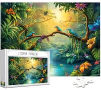 Forêt Puzzle 5000 Pièces Adultes, 5D DIY Puzzle Oiseau Couleur Puzzles, Jigsaw Jeu éducatif effrayant, Ddifficile pour Adultes avec Emballage Cadeau for Decoration Chambre Murale Cadeau Homme,Model144