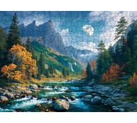 forêt rivière Puzzle 2000 Pièces pour Adultes, Format 99 x 70 cm, Challenge Casse-Tête de Famille, Loisirs Créatifs et Relaxation, Pièces Robustes avec Lettres au Dos, Décor Murale Salon f0-863