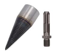 Foret Séparateur de Bois de Haute dureté, Revêtement Ti, Mèche en Acier au Carbone pour Une Coupe Rapide des Bûches pour Les Travailleurs de Plein Air (32MM)