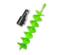 Foret WERHE® Profi en acier massif, foret de terre pour foret 180 mm double arbre extrêmement robuste avec adaptateur Stihl