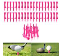 FORETOGO 100 Pièces Tees de Golf en Plastique,Portable Tees de Golf 57mm Réutilisable Accessoires de Golf Tees pour l'Entraînement,Practice,Parcours et pour Les Professionnels