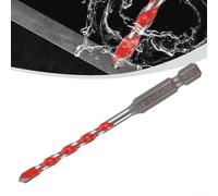 Forets à béton avec pointes en carbure et tige hexagonale pour verre, brique, plastique, ciment multi-usages, y compris carrelage, ciment, brique et acier (1/4")