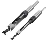 Forets à bois pour mortaises, Jeu de forets à mortaise à trou carré avec burin à mortaiser 10 mm et 16 mm 2 pièces(2pcs)