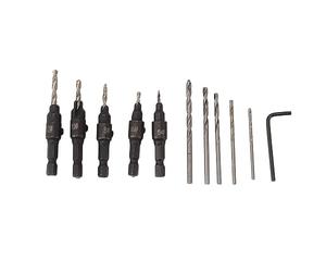 Forets à Contre-percer 82 Degrés, Jeu de 5 Pièces en Acier, Changement Rapide, Bois, Plastique, Fibre de Verre - Haute Durabilité, Auto-nettoyant, Idéal pour Perceuses Manuelles