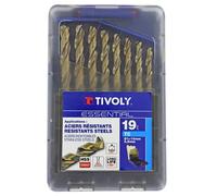 Tivoly Coffret E TC 11455070015 19 forets métal HSS E5 Ø 1–10 mm x1/2