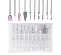 Forets à ongles,10pcs Embout Ponceuse Ongles,SPECOOL fraise pour ponceuse Forêts à Ongles Supprimer Outils pour Manucure Pédicure