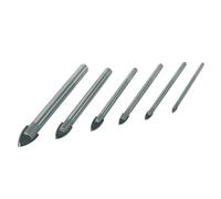 Brüder Mannesmann – Jeu de forets pour verre et carrelage M54806 tige cylindrique 3–10 mm 6 pièces