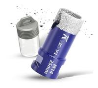 Forets Carrelage Diamant 25mm Scie Cloche Diamantée Trépans de Forage Avec Brasé Sous Vide et Filetage M14 pour Granit Porcelaine Céramique Marbre, pour Meuleuse d'angle