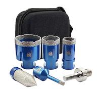 Forets Carrelage Diamant 6/25/35/50mm - BRSCHNITT 20mm Trépan de Fraisage Diamantée avec Filetage M14 pour Perçage à sec en Porcelaine Carrelage Granit Marbre…