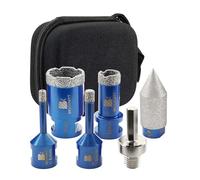 Forets Carrelage Diamant 6/8/20/35mm - BRSCHNITT 20mm Trépan de Fraisage Diamantée avec Filetage M14 pour Perçage à sec en Porcelaine Carrelage Granit Marbre…