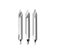 Forets centraux Foret de centrage à pointe fixe en acier tungstène for rallonge à double extrémité revêtue de carbure cémenté, acier/aluminium, 1 pièce(D1.3x1.8x60xD4x50L,Aluminum)