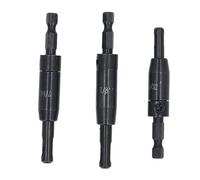 Forets de Percussion pour Charnières, Ensemble 3 Pièces HSS, Embout Hexagonal 1/4 Pouce, Tailles 1/8, 7/64, 3/32 Pouce - Haute Dureté, Anti - Rouille, Percussion Efficace