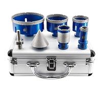 Forets Diamant Boîte - BRSCHNITT trepan carrelage 20/50/68/100mm+20mm trépan diamant+50mm embouts de chanfrein+adaptateur avec Filetage M14 pour Perçage à sec en Porcelaine Carrelage Granit Marbre