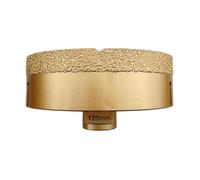 Forets diamantés brasés sous vide, diamètre 125 mm, filetage M14, forets diamantés for carrelage, hauteur 15 mm, scie cloche couronne