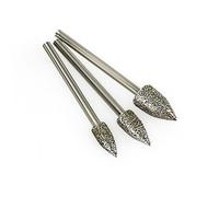 Forets Die Grinder Bits Carborundum ÉlectroplacÉ pour Sculpture De Pierre, Meulage, Jade Et Jadéite, Épluchage Et Mise En Forme-3mm 3pcs Set