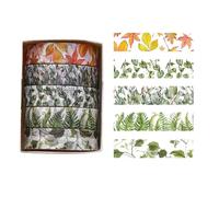 Forêts Empreinte Plante Washi Tape Décoratif Compte à Main Artiste pour Scrapbooking Décoration Décoratif Rétro Washi Forêts de Masquage Artiste Imprimante Plantes