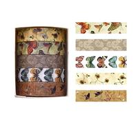 Forêts Empreinte Plante Washi Tape Décoratif Compte à Main Artiste pour Scrapbooking Décoration Décoratif Rétro Washi Forêts de Masquage Artiste Imprimante Plantes