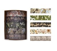 Forêts Empreinte Plante Washi Tape Décoratif Compte à Main Artiste pour Scrapbooking Décoration Décoratif Rétro Washi Forêts de Masquage Artiste Imprimante Plantes