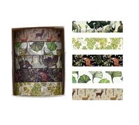 Forêts Empreinte Plante Washi Tape Décoratif Compte à Main Artiste pour Scrapbooking Décoration Décoratif Rétro Washi Forêts de Masquage Artiste Imprimante Plantes
