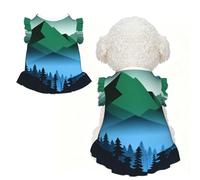Forêts et montagnes L Vêtements pour petits chiens - Tenue d'été mignonne pour chiot, doux et respirant
