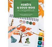 Forêts et sous-bois à l'aquarelle - Anne-Claire Duval-Dumas - Marabout - broché - Livre-jeu