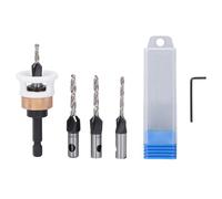 Forets fraisoirs 4 cannelures profondeur réglable en alliage d’aluminium avec clé et boîte