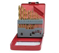 Forets hélicoïdaux acier rapide 19pcs pour perçage(13PCS) | RevÃªtement pour titane, 13 , pour idÃ©al mÃ©tal/plastique, boÃ®te acier, prÃ©cision accrue