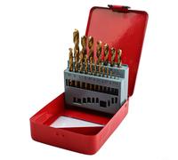 Forets hélicoïdaux acier rapide 19pcs pour perçage(19PCS) | RevÃªtement pour titane, 13 , pour idÃ©al mÃ©tal/plastique, boÃ®te acier, prÃ©cision accrue