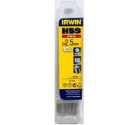 Forets HSS PRO taillés meulés - IRWIN - Ø 5,5 mm - Longueur 57 mm - Lot de 10