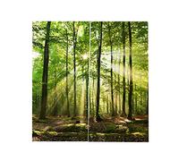 Forêts lumière du Impression Rideaux d'ombrage Salon Chambre Baie vitrée Rideau imprimé occultant Complet pour Balcon Chambre Salon fenêtre(2#)