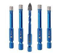 Forets Mèches Diamant Carrelage 6mm - BRSCHNITT Foret Céramique pour Porcelaine,Céramique, Granit,Carrelage（5 Pièces）