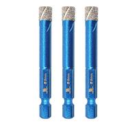 Forets Mèches Diamant Carrelage 8mm - BRSCHNITT Foret Céramique pour Porcelaine,Céramique, Granit,Carrelage（3 Pièces）