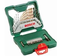 Bosch 30 pièces Ensemble de forets et de tournevis en titane X-Line (pour bois, pierre et métal, accessoires perceuses)